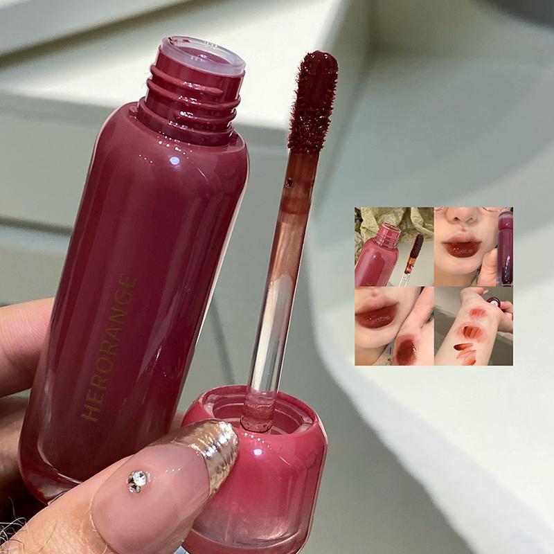 Lip Tint Korean - HERORANGE Lip Glaze Spiegelglanz-Lipgloss Feuchtigkeitsspendender Flüssiger